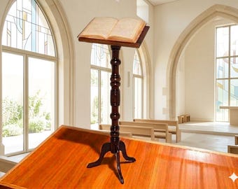 Handcrafted Wooden Pulpit | Solid Wood Church Lectern | Custom Sermon Podium for Church, Chapel or Home Worship
