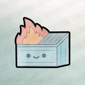 Dumpster Fire Cookie Cutter STL File for 3D Printing
