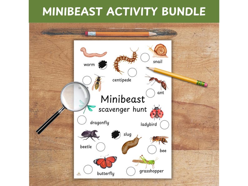 Minibeast Activity Worksheet Printable, Numbers to 10, Forest School ...