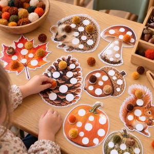 Autumn Loose Parts Play Mats | Fall Nature Fine Motor Activity | Preschool & EYFS