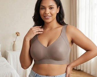 Reggiseno push-up senza cuciture – Bralette comfort senza ferretto, intimo per tutti i giorni taglie forti