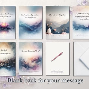 Soul Cards 5x7 Flat | Christian Encouragement Cards | Scripture | Modern Blank Back for personal message