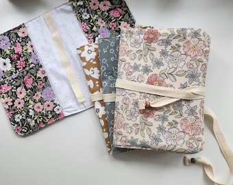 Mini Book Sleeve Sewing Pattern | Book Cover with Bookmark Strap & Pockets PDF | Reading Organizer Pattern