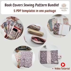 Book Cover Sewing Pattern Bundle | 5 Bookish Sewing Patterns PDF