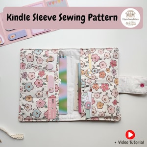 Patrón de costura para funda de Kindle / Funda para Kindle en PDF / Patrón digital para principiantes