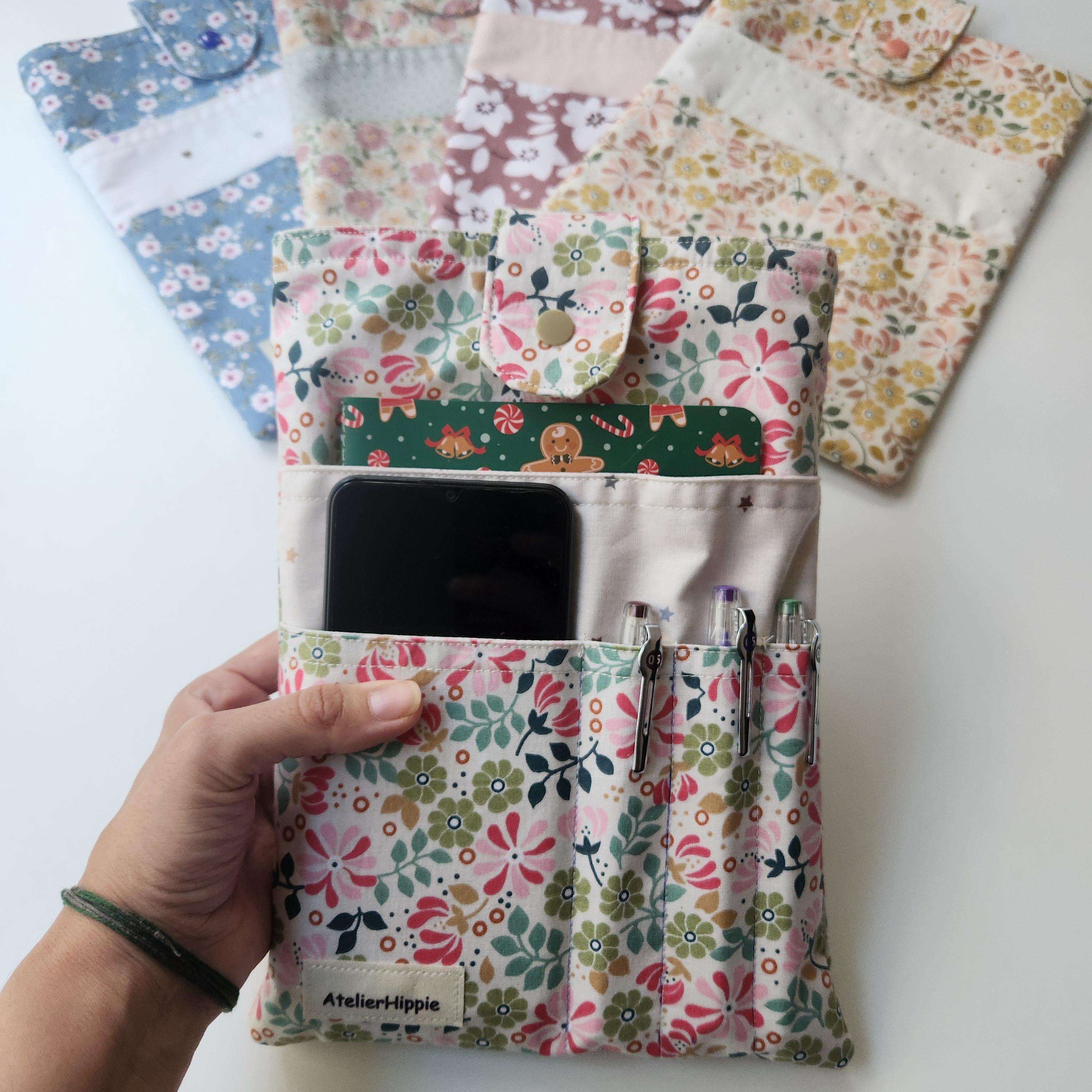 Book Sleeve Sewing Pattern: 3 Sizes, Fabric Book Cover With Pockets - Etsy