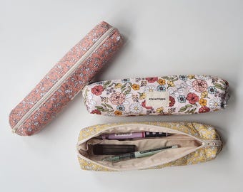 Zipper Travel Pouch Pattern PDF, Easy Makeup Brush Case, Beginner Sewing Project, DIY Cosmetic Bag Gift, Aesthetic Lined Organizer Pattern