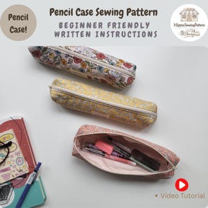 Pencil Case Sewing Pattern | Easy Zipper Pen Case PDF