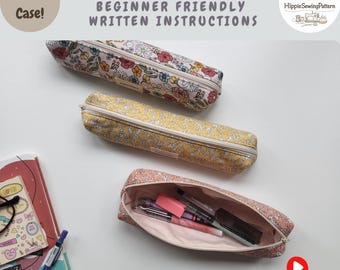 Pencil Case Sewing Pattern | Easy Zipper Pen Case PDF