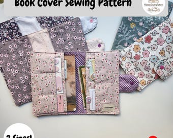 Book Cover Sewing Pattern | 2-Piece Set with Video Tutorial – Pattern for Beginners
