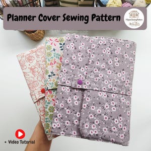 Naaipatroon planneromslag | Patroon planner opberger pdf | Dagboekomslag met zakken