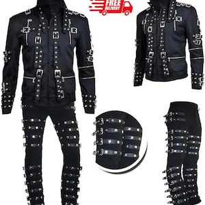 Disfraz de Michael Jackson para la gira Bad Tour: traje de cosplay de chaqueta roja