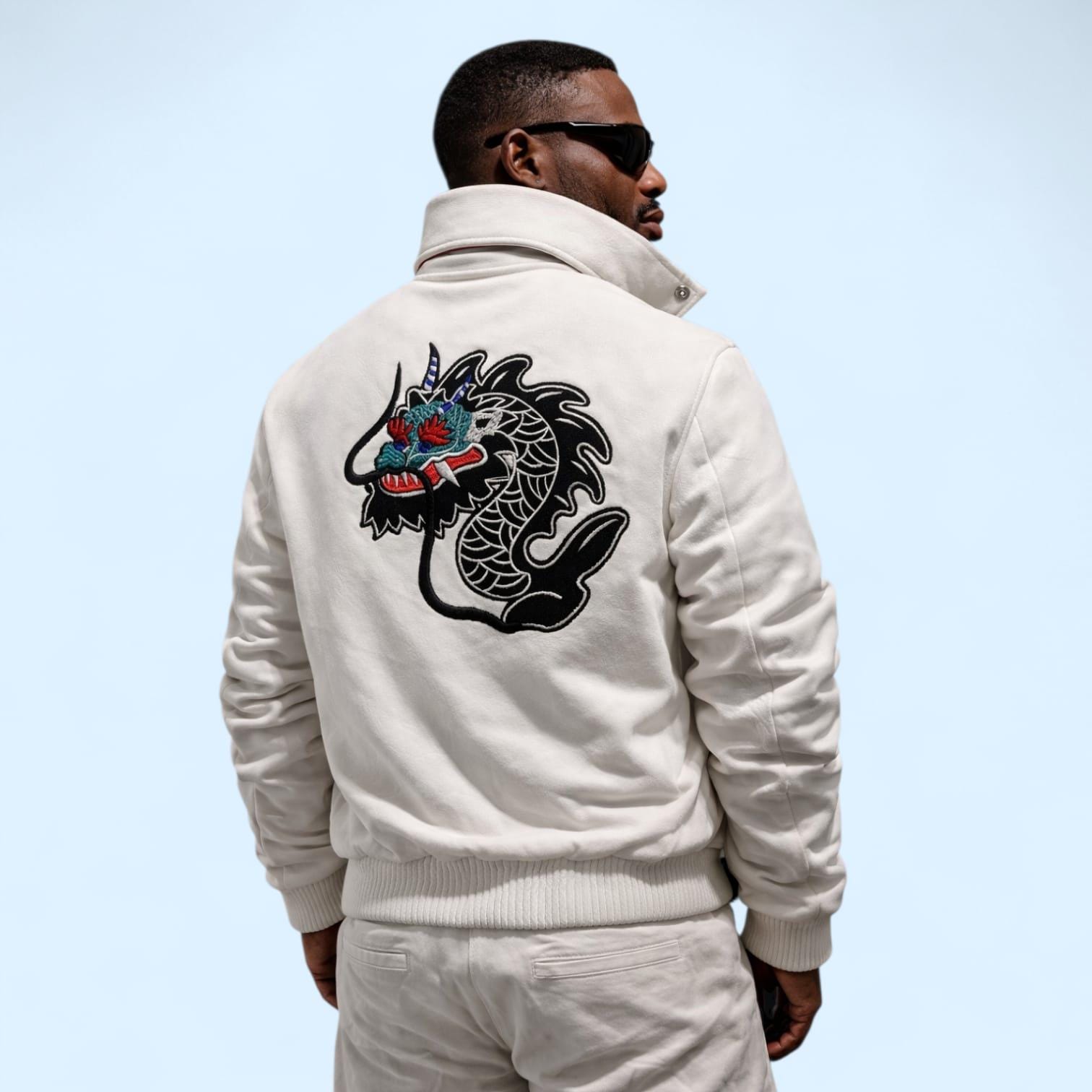 MJ Beat It Dragon Jacket Red Leather – Michael Jackson Thriller