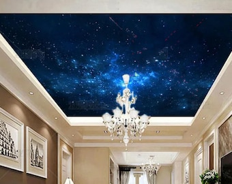 Papel pintado de estrellas del espacio profundo para techos y techos suspendidos.