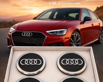 Juego de 4 tapacubos de aleación para llantas de 69 mm con nivelación dinámica de Audi