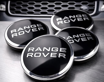 Juego de 4 tapacubos de aleación de 63 mm para Range Rover (cromados en negro)