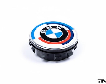 Tapacubos flotantes autonivelantes para llantas BMW 50.º aniversario (68 mm, juego de 4)
