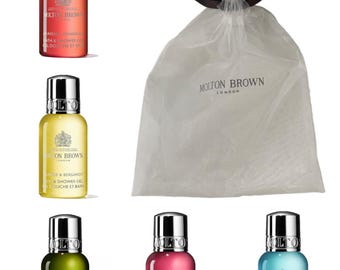 Luxury Bath and Shower Gel Gift Set 5 x 30ml Bottles & Gift Bag