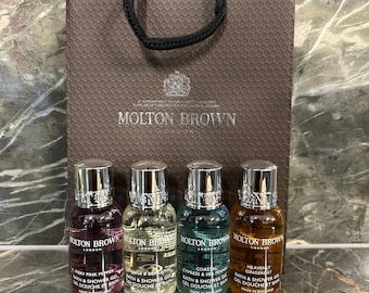 Molton Brown Ladies Bath & Shower Gel Gift Set 4 x 30ml Bottles and Gift Bag