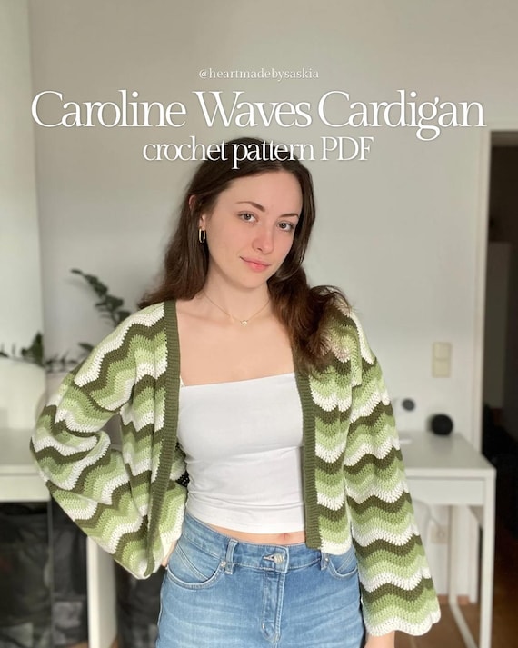 Caroline Waves Cardigan Crochet Pattern | Beginner Friendly (PDF