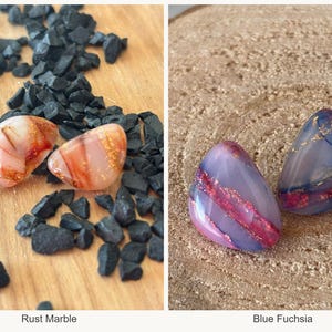 All colors: Rust Marble, Blue Fuchsia