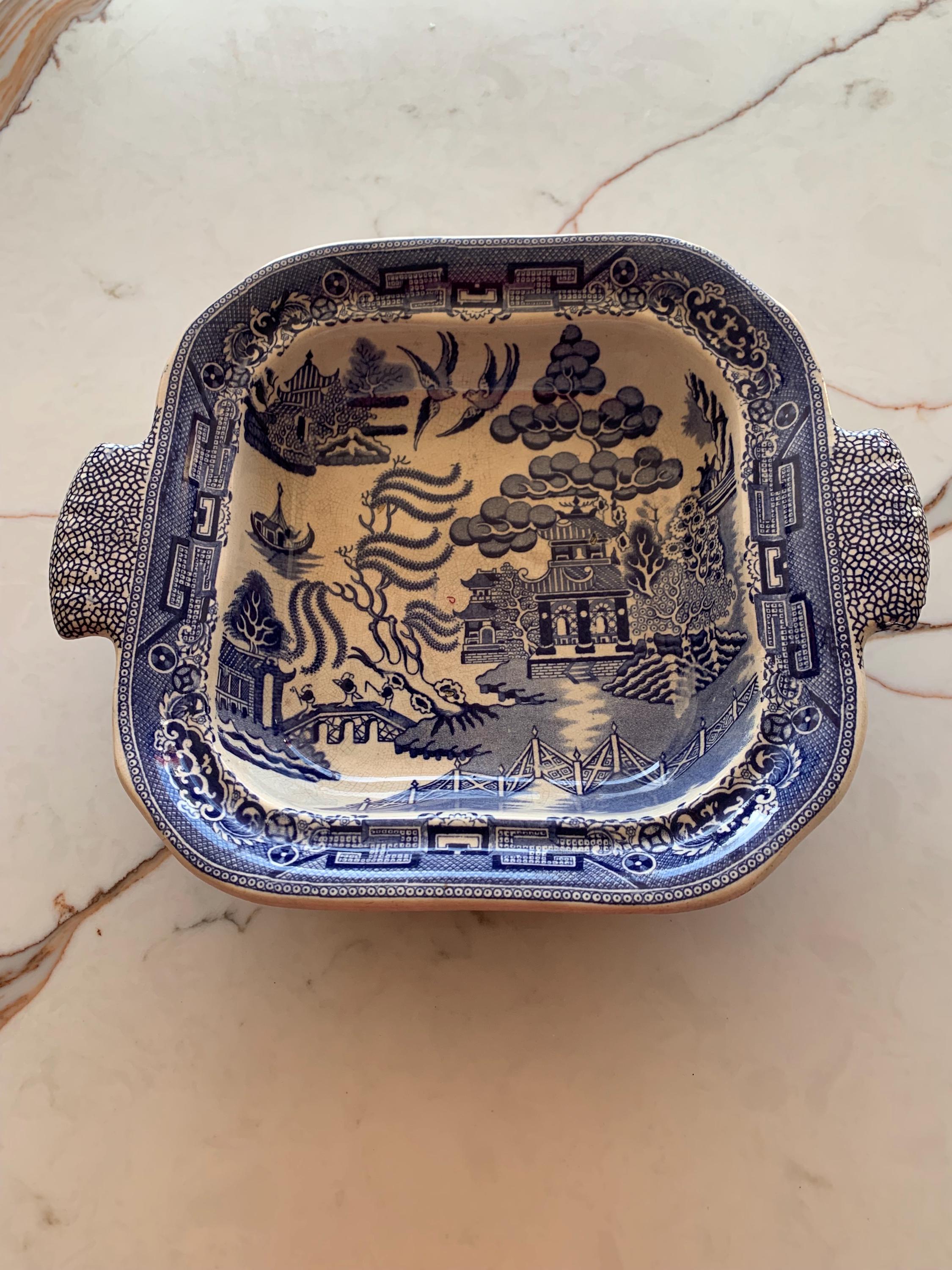 Large vintage blue willow bowl - Etsy 日本