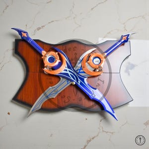 Dagas Colmillo de Antares / Daga Sombra de Luna Réplica de tamaño real de metal completo / Nivelación en solitario / Daga Sung Jinwoo / Regalo de jugador para él