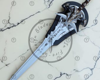 Ręcznie robiony Miecz Frostmourne 2.0 | Całkowicie metalowa replika WoW Lich King