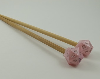 Magic Pastel Pink Dice Wand Resin D20 Dice Wand Nerd Gaming Accessory