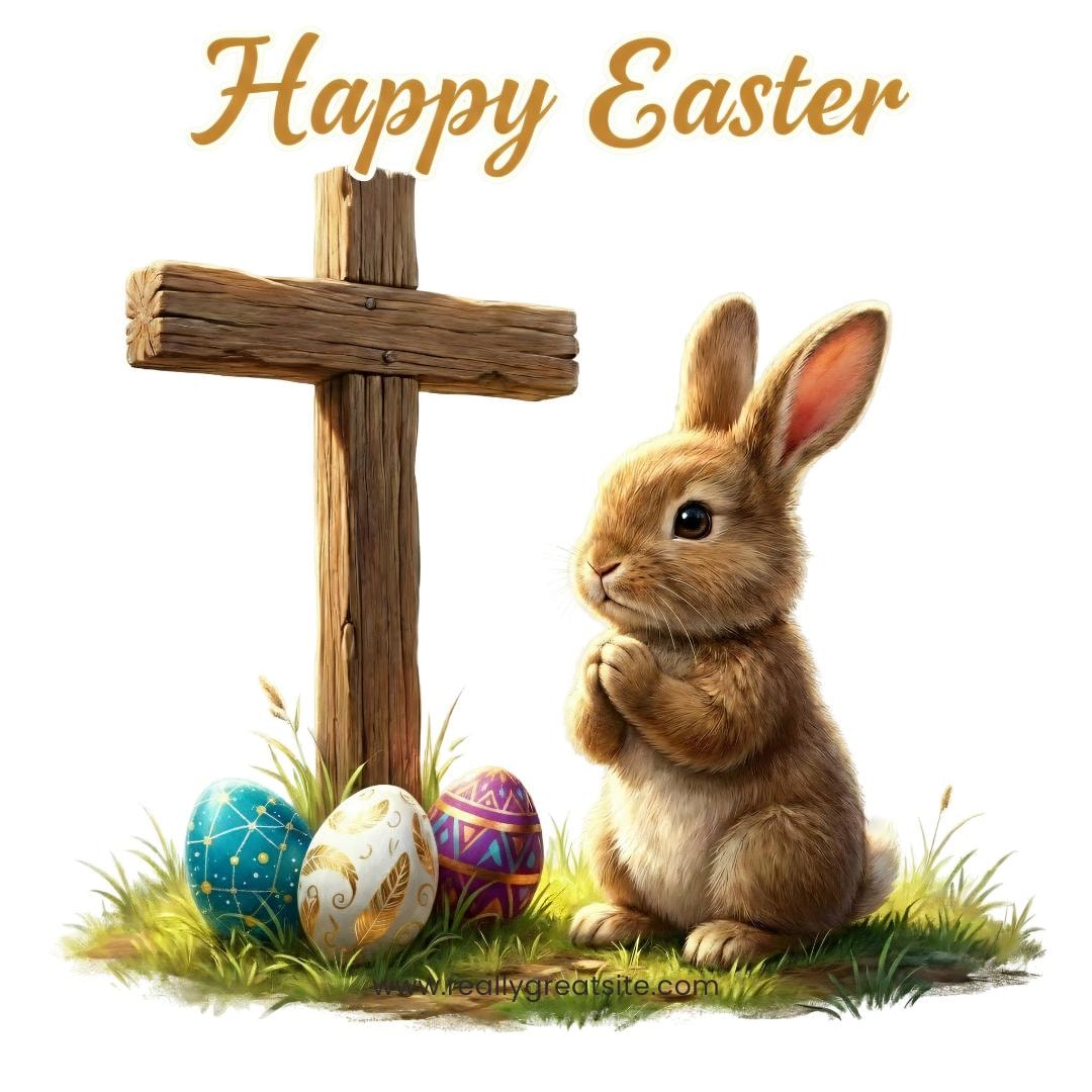 Christian Easter PNG & Jpg Clipart,praying Bunny, Religious Easter ...
