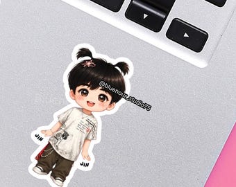 Pegatinas de Kpop / Ídolo Kpop Chibi / Pegatina de vinilo para botella de agua / Obsequios de conciertos / Fan art de Soft Bias