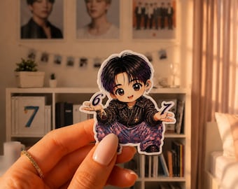 Pegatina chibi para K-pop / Six Seven / Maknae / Pegatina de vinilo / Merchandising de Kpop / Tendencia GenZ 67