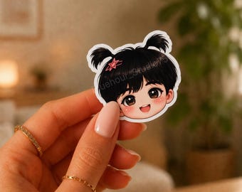 Pegatinas de Kpop / Ídolo Kpop Chibi / Pegatina de vinilo para botella de agua / Fan art de Soft Bias / Obsequios de conciertos