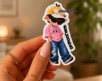 Pegatinas chibi de ídolos Kpop / Pegatinas de vinilo para botellas de agua / Fan art de Soft Bias
