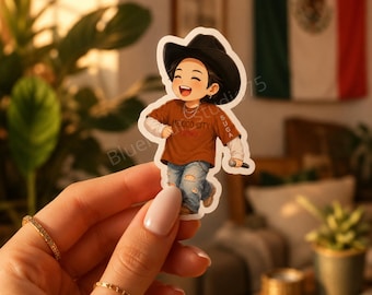 Pegatinas de grupos masculinos de Kpop / Concierto en la Ciudad de México / Ídolo Kpop Chibi / Pegatina de vinilo para botella de agua / Fan art de Soft Bias