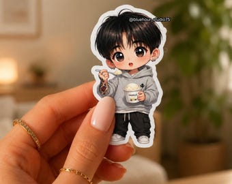 Pegatinas chibi para fans del K-pop / Maknae / Hot Wings / Pegatinas de helado de vainilla / Come On Wing / Merchandising de Kpop