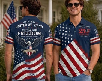 Camisa patriótica, camisa de golf del 4 de julio, polo del 250 aniversario de EE. UU. para él, regalo del Día de la Independencia para amantes del golf, regalo del Día del Padre 2026
