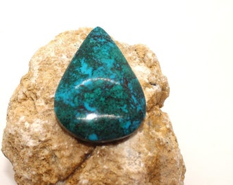 Turquoise Chrysocolla # 16 Semiprecious Gem/ Cabochon/ Healing Stone/ Polished