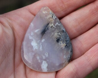 White Dendritic Opal # 1/ Semi Precious/ Gem/ Cabochon / Stone/ Crystal/ Healing Stone