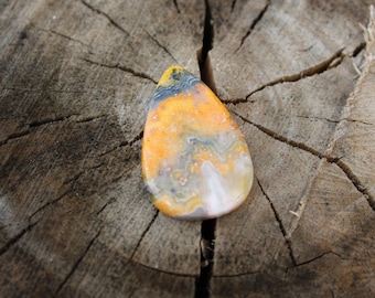 Bumblebee Jasper Stone #4/Semiprecious / Cabochon/ Yellow and Orange Stone/ Gem/ Crystal/ Polished