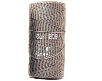 Linhasita Light Grey/ Silver Cor 208/ Linhasita Waxed Polyester Cord/ Durable/ Hilo