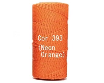 Linhasita Neon Orange Cor 393/ Waxed Polyester Macrame Cord / String / Hilo/ Spool