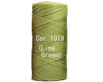Linhasita Lime Green COR 1019/ Waxed Polyester Cord/ Hilo/ Jewelry Supply/ string