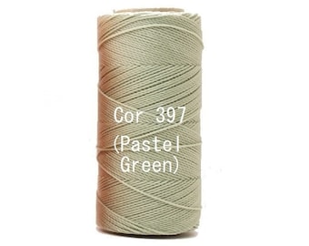 Linhasita Pastel Green Cor 397 , Waxed Polyester Macrame Cord / String / Hilo