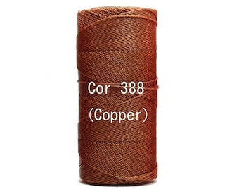 Linhasita Copper cor 388,  Waxed Polyester Macrame Cord Durable/ Hilo/ Spool