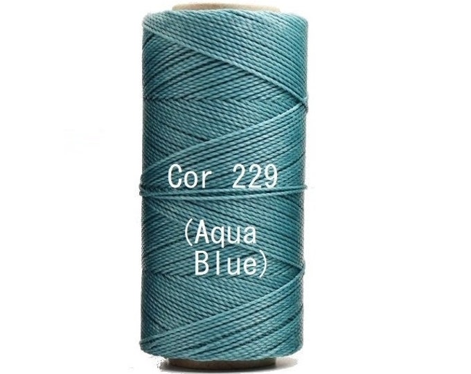 Linhasita Aqua Blue Cor 229/ durable/ Hilo/ Waxed Polyester Cord Washable