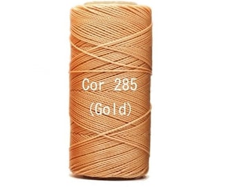 Linhasita Gold Cor 285 - Waxed Polyester Macrame Cord / String / Hilo