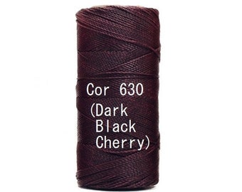 Linhasita Dark/Black Cherry COR 630/ Waxed Polyester Cord/ Hilo Encerado/ Jewelry Supply