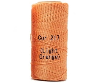 Linhasita Light Orange Cor 217, Waxed Polyester Macrame Cord / String / Hilo/ Spools