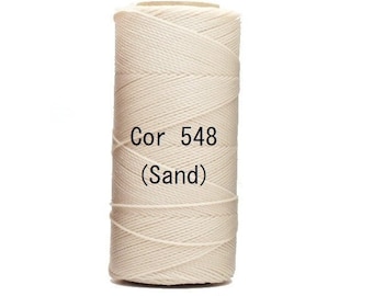 Linhasita Sand Cor 548, Waxed Polyester Macrame Cord / String / Hilo